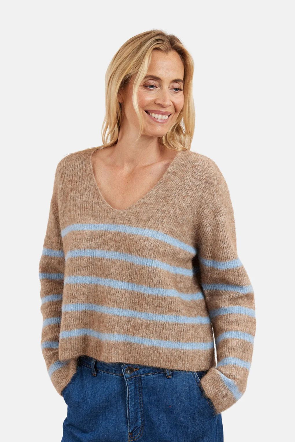 B.COPENHAGEN Pullover 1249 Brown/Blue