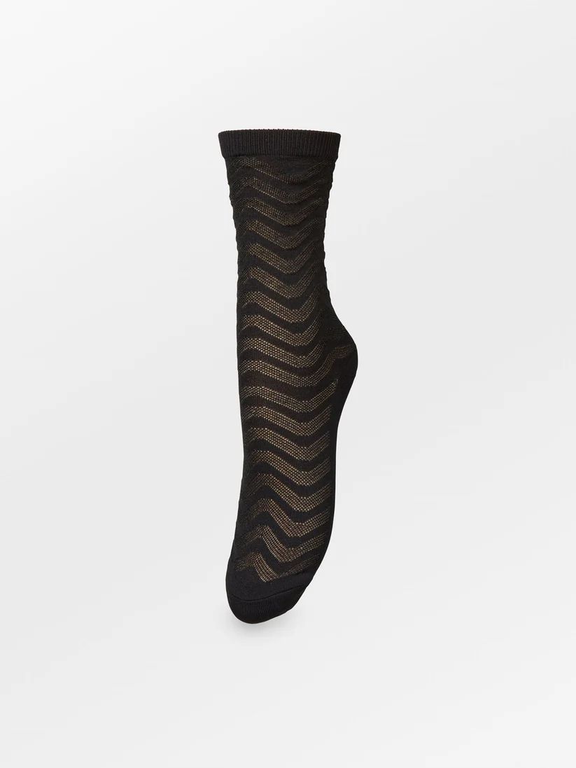 BECKSÖNDERGAARD Mina Glitter Sock Black