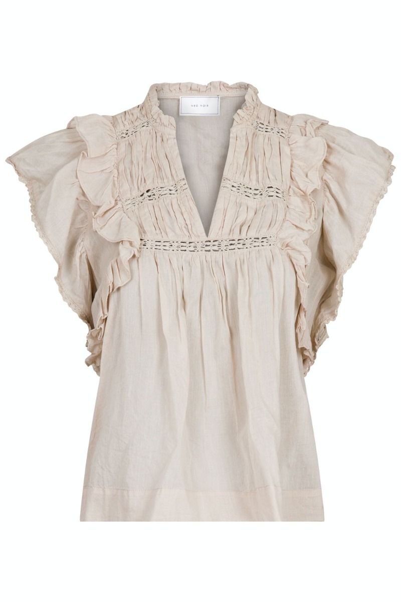NEO NOIR Jayla S Voile Top Sand
