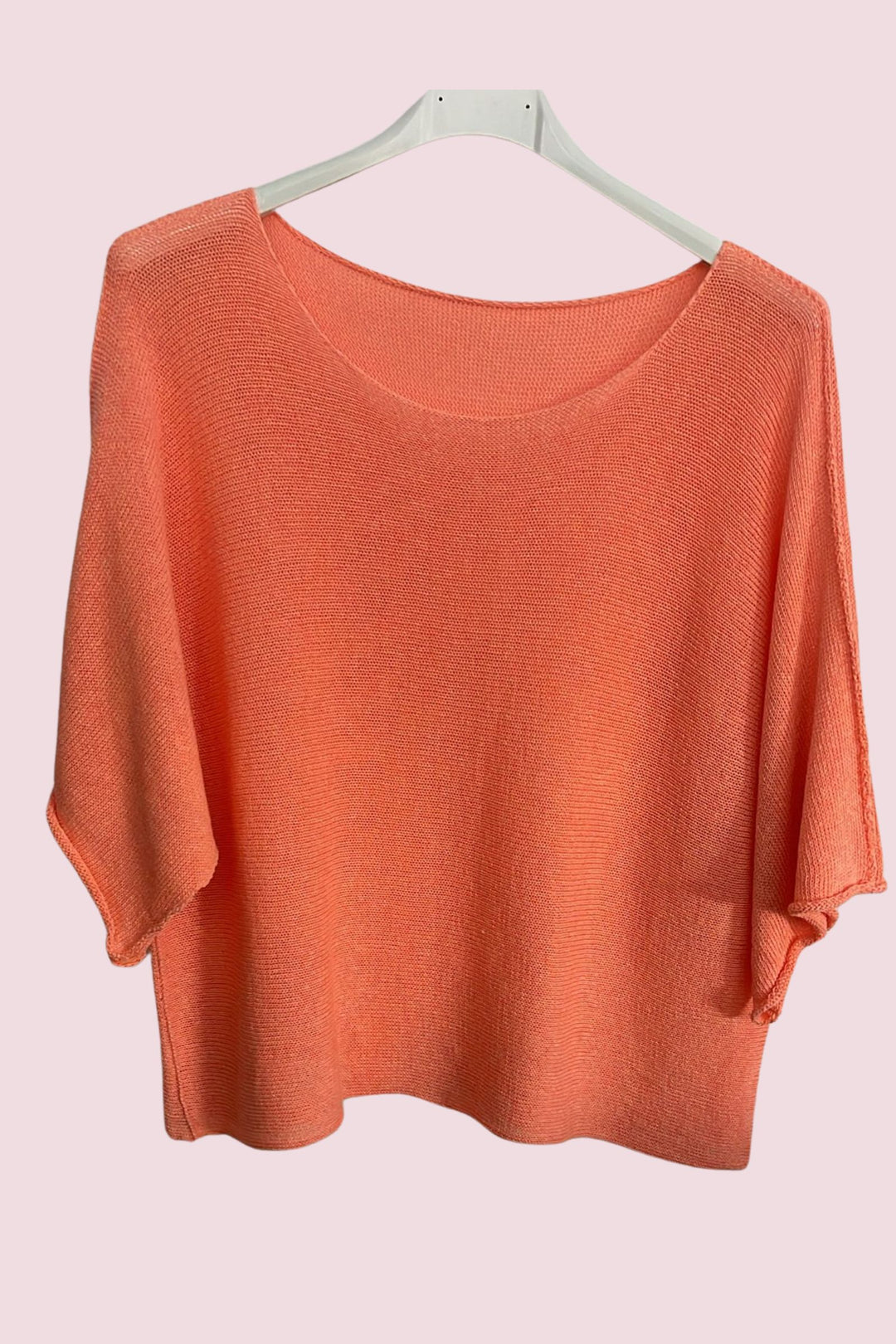 COPENHAGEN LUXE Lightweight Cotton Knit Top Orange