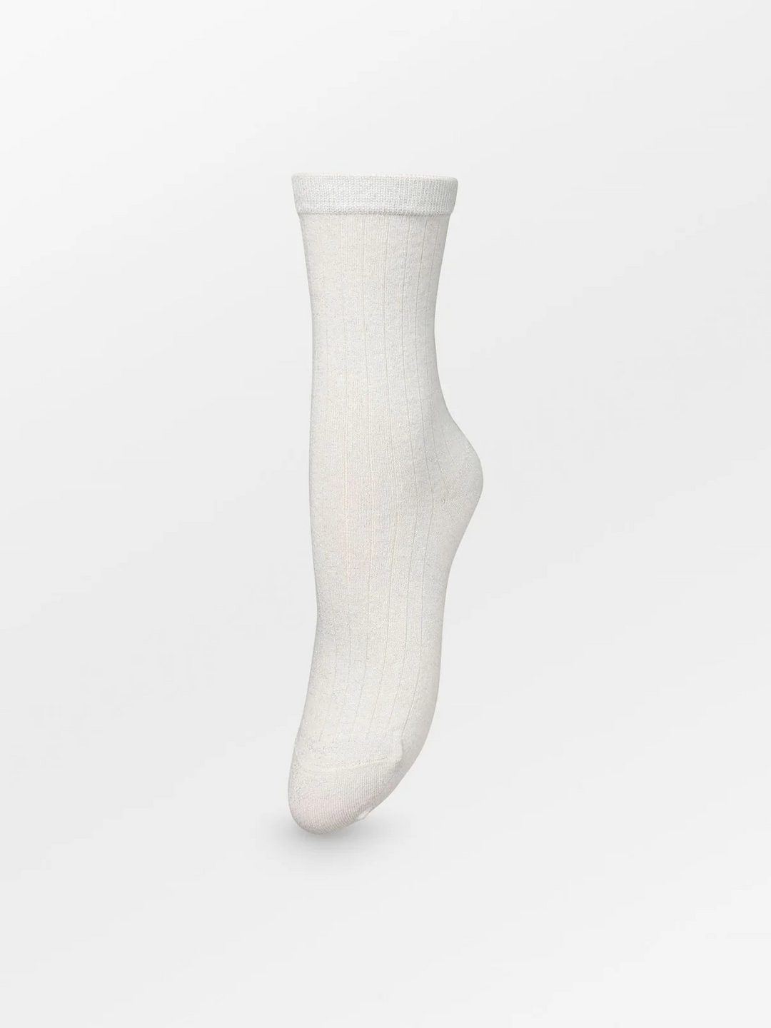 BECKSÖNDERGAARD Rib Glitter Sock Silver