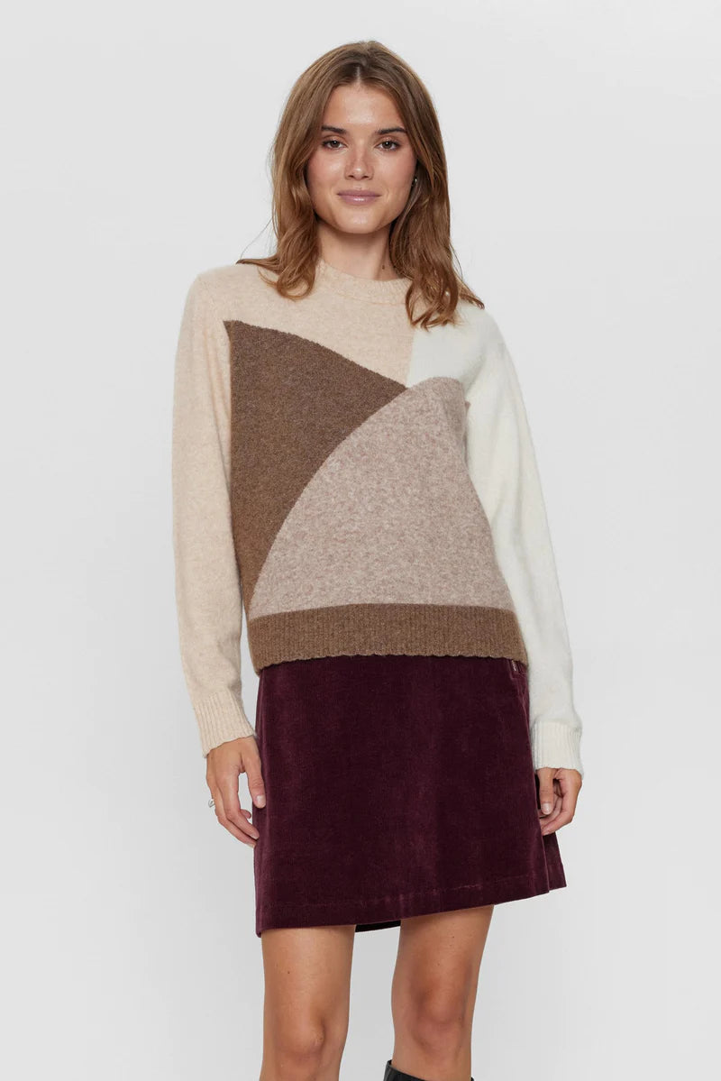 NÜMPH NUriette Mix Pullover Sesame Melange