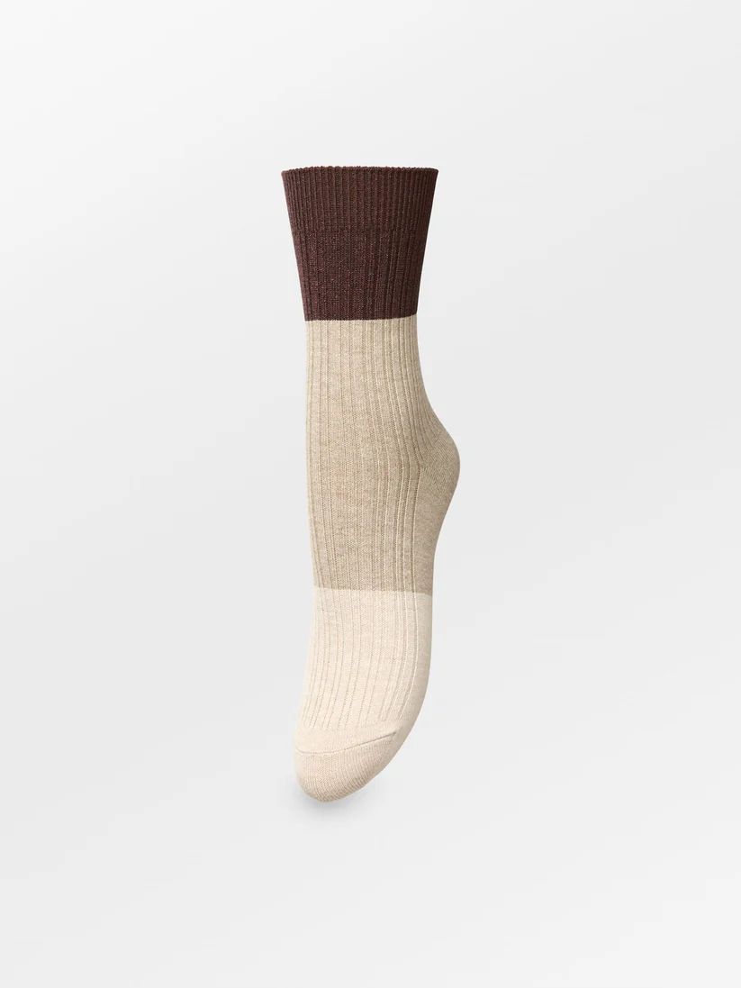 BECKSÖNDERGAARD Colourblock Bam Sock Birch White