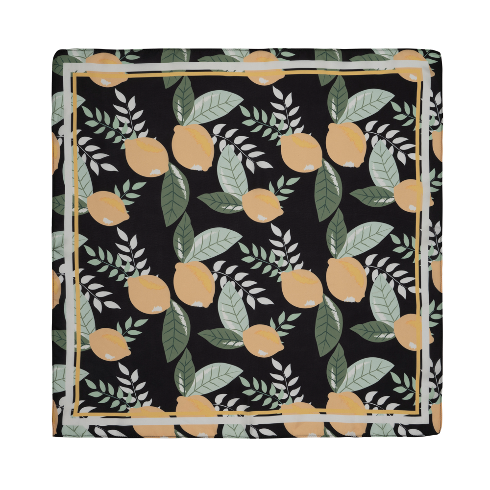 SUI AVA Mari Fall Scarf Lemon Black
