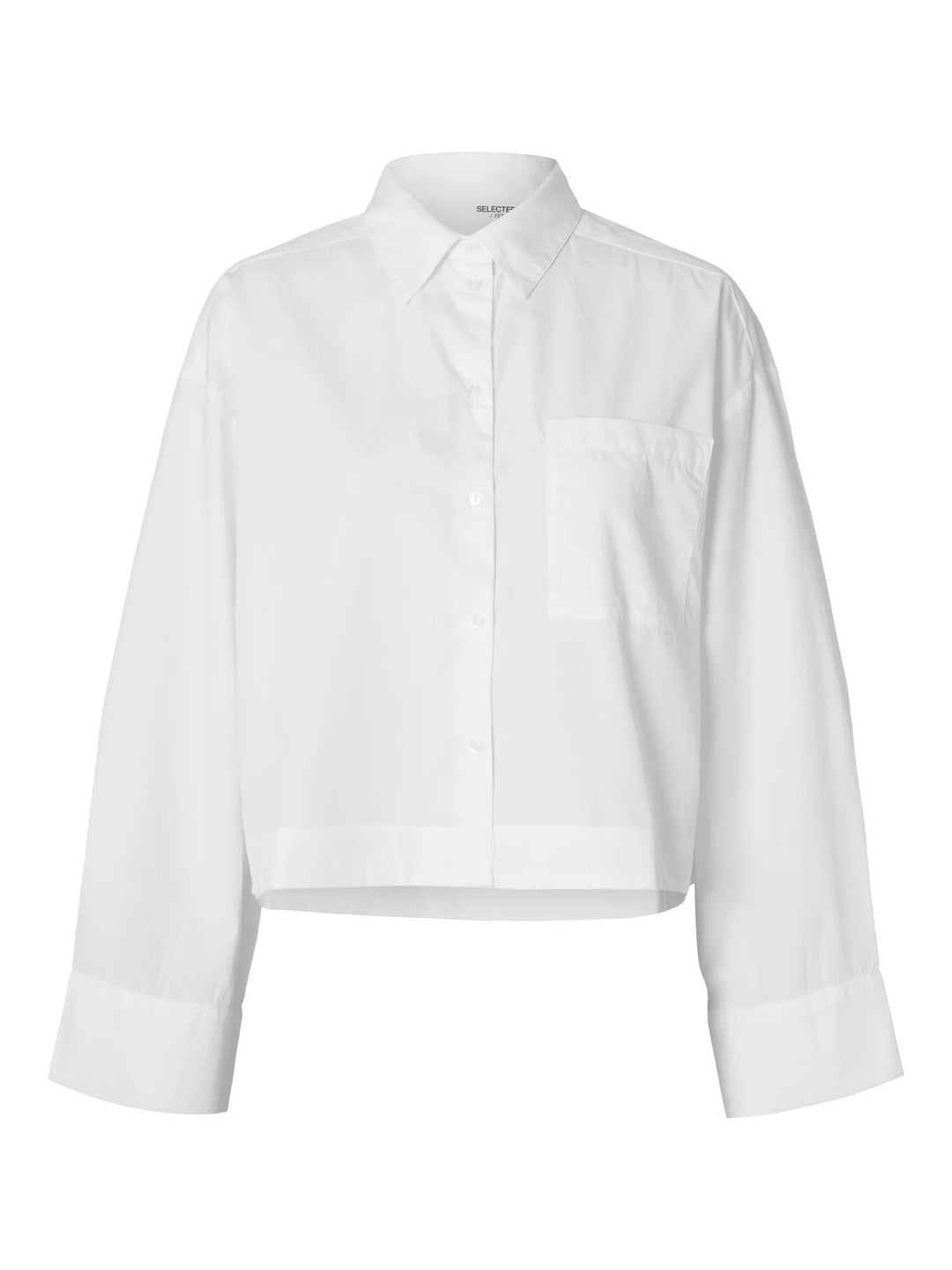 SELECTED Astha LS Cropped Boxy Shirt Noos Bright White