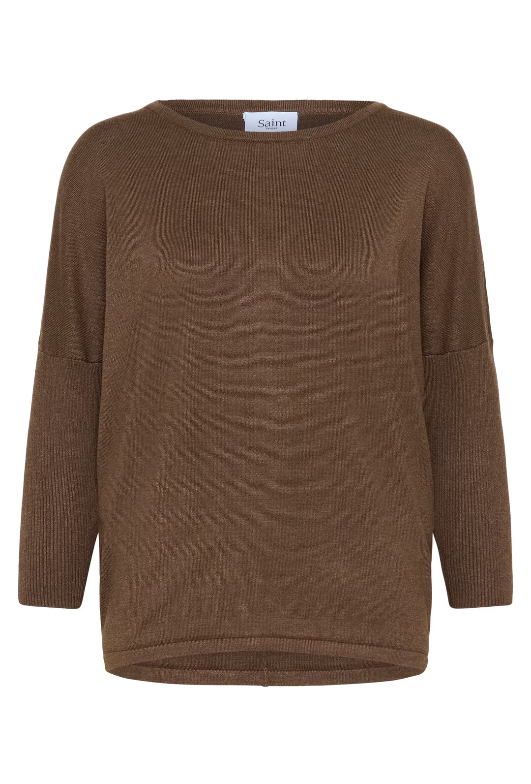 SAINT TROPEZ A2561 MilaSZ R-Neck Pullover Fondue Fudge Melange
