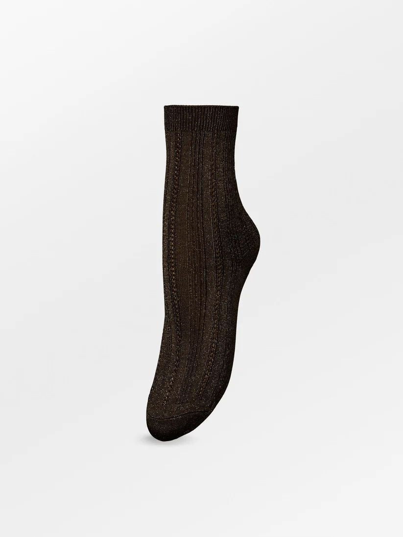 BECKSÖNDERGAARD Glitter Drake Sock Hot Fudge Brown