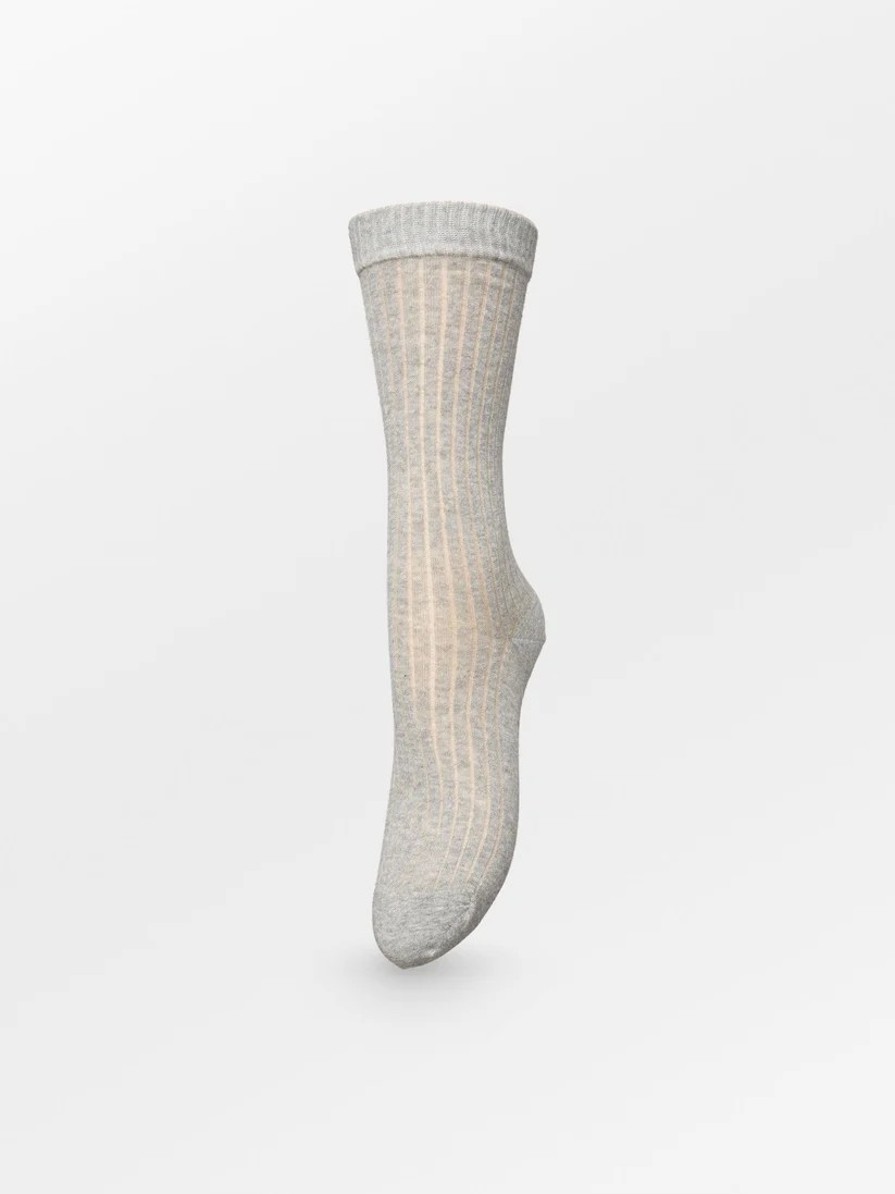 BECKSÖNDERGAARD Uma Cotta Sock Light Grey Melange
