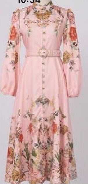 LONG DRESS Advanced Digital Print Rose/Red Flowers
