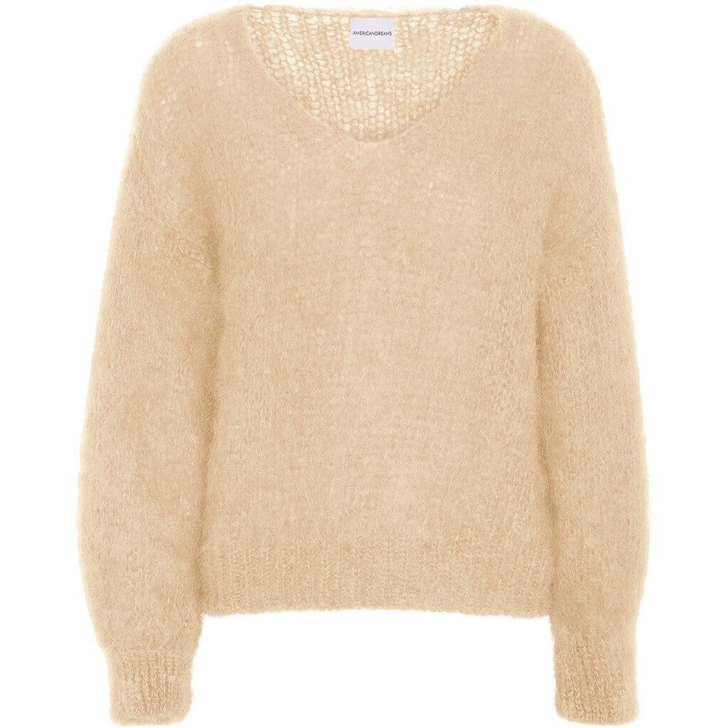 Americandreams Milana LS Mohair Knit Almond – Lærke