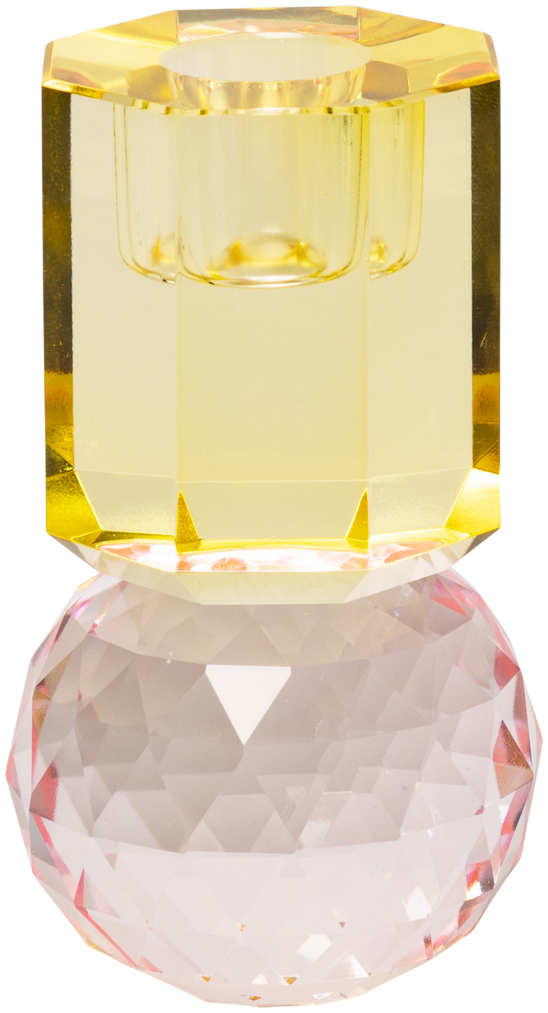 C’EST BON Krystallysholder Lysegul/Pink