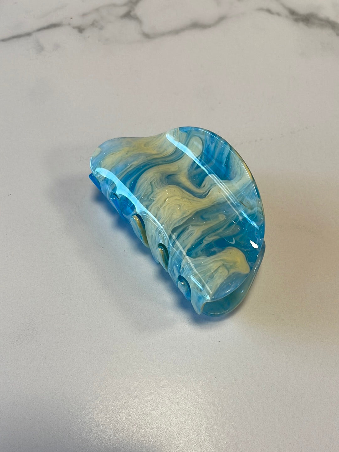 Hårspenne moon 8cm blue
