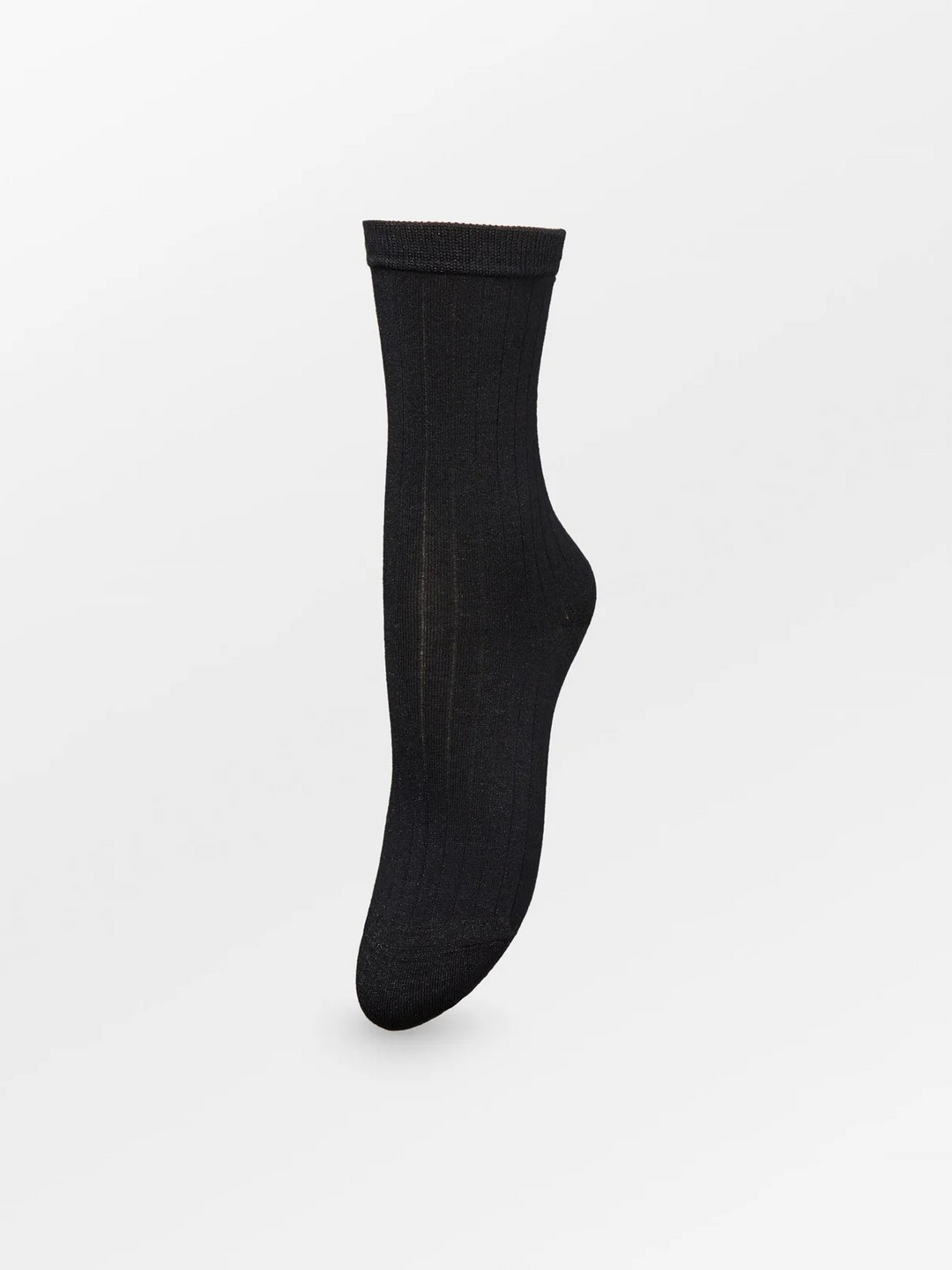 BECKSÖNDERGAARD Rib Glitter Sock Black