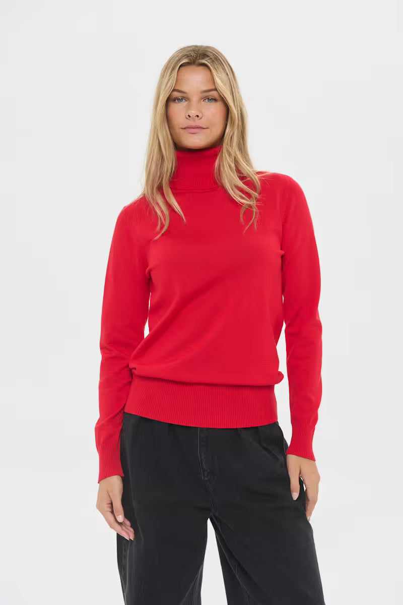 SAINT TROPEZ MilaSZ Rollneck Pullover Chinese Red