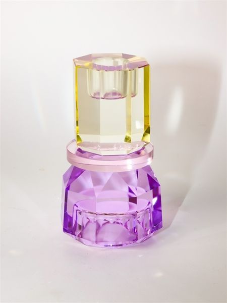 C’EST BON Crystal Holder, Butter, Baby Pink, Violet