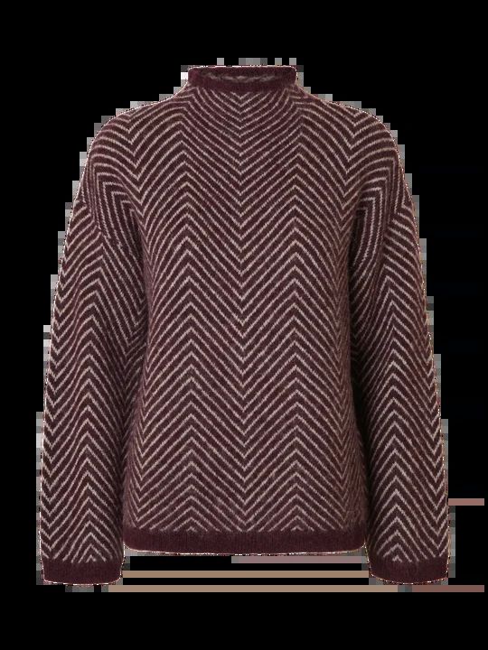SELECTED Lulu LS Herringbone Knit High Fig Birch