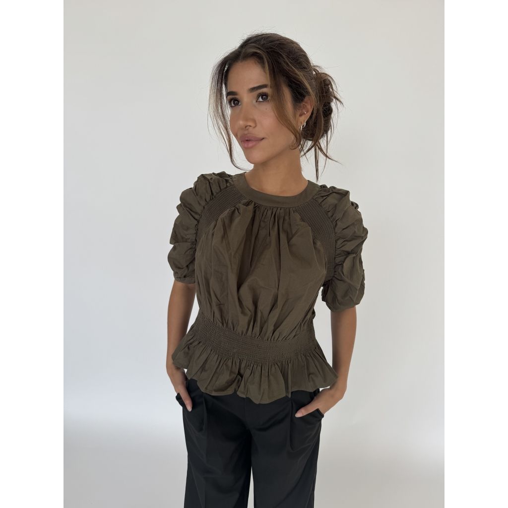 CONTINUE Leonora Shirt Army