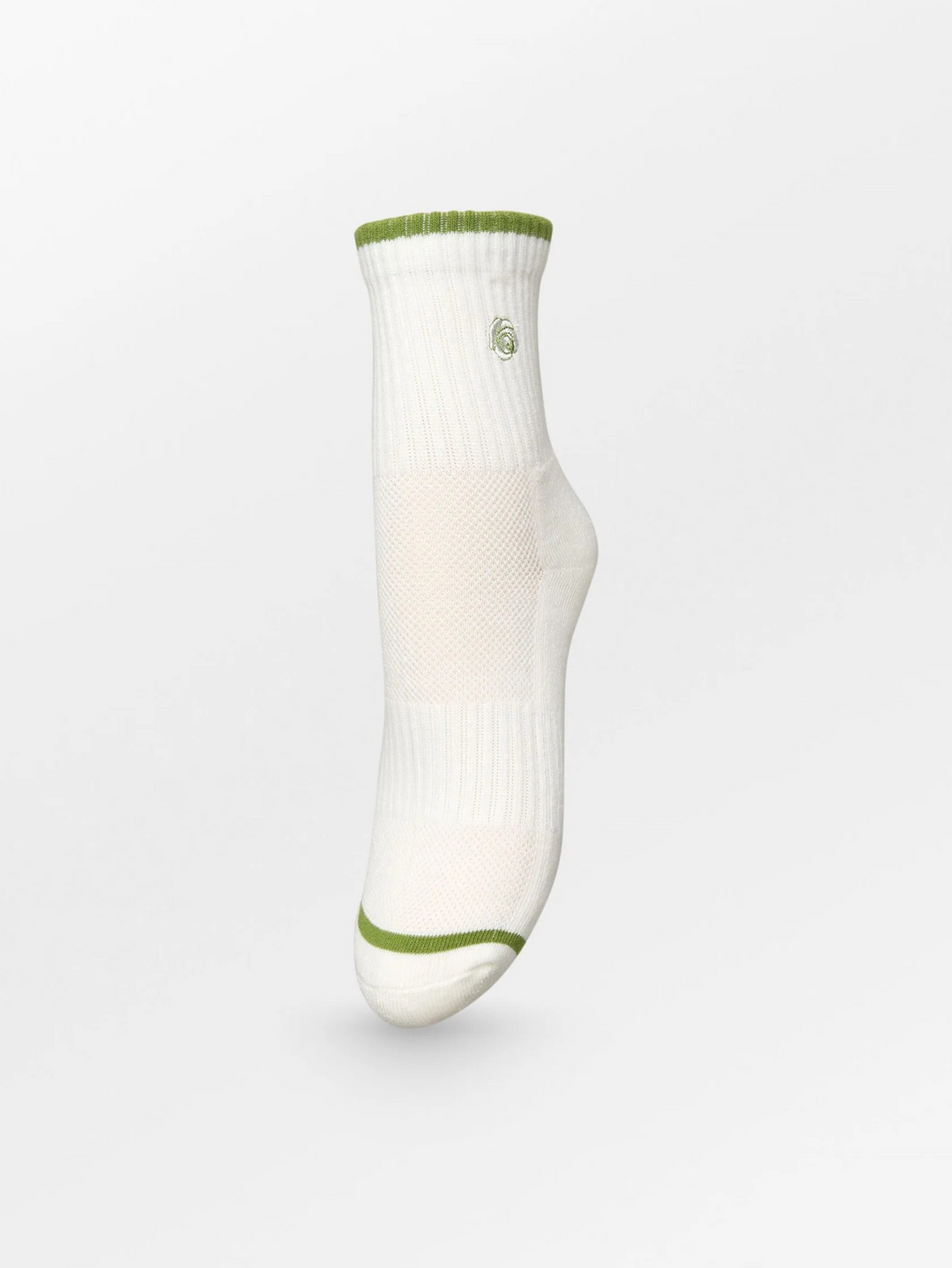 BECKSÖNDERGAARD Rose Cotta Short Sock Eggnog Off White