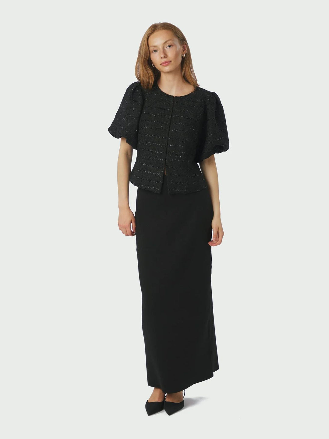 NEO NOIR Anela Boucle Blouse Black