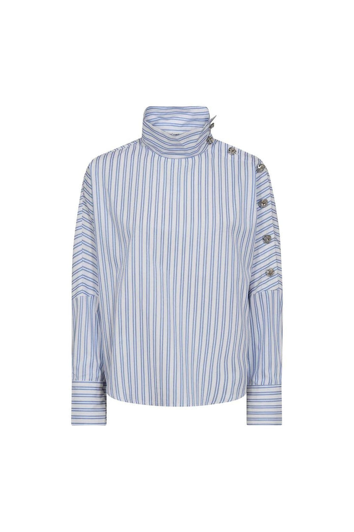 CO´COUTURE DevinCC AsymCC Button Blouse Blue