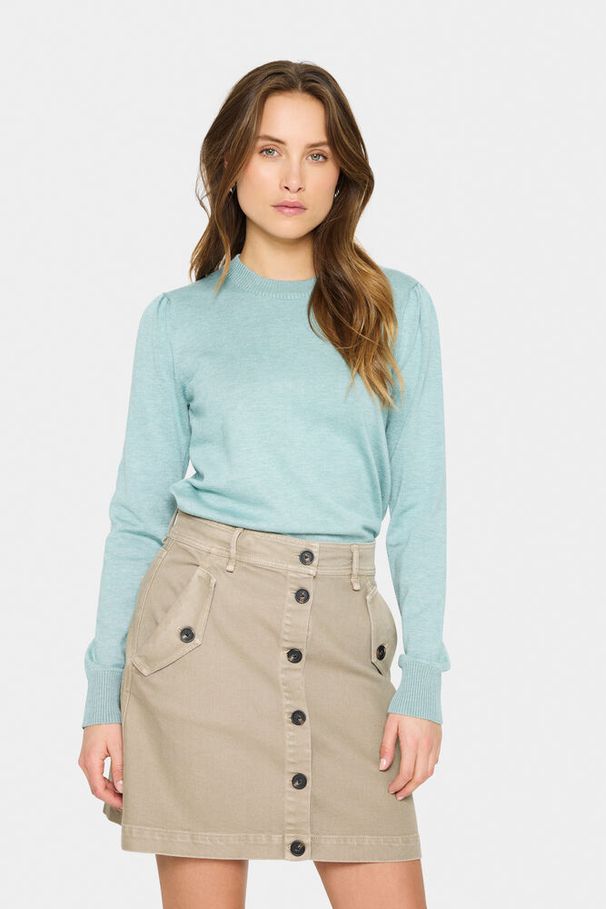 SAINT TROPEZ MilaSZ Pullover Blue Surf Melange