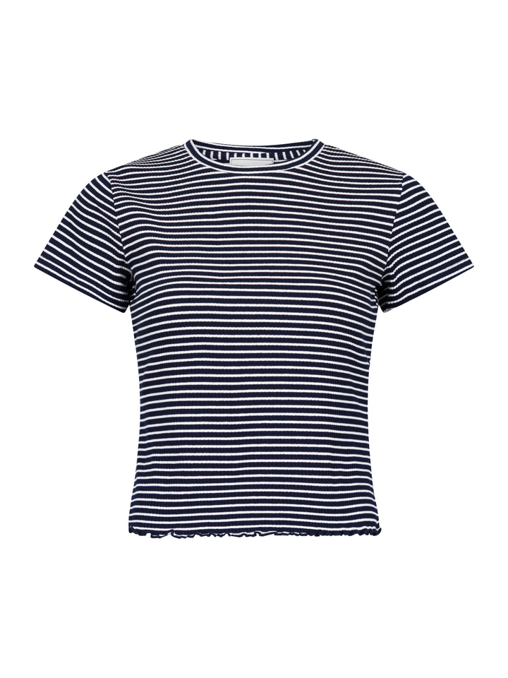 NEO NOIR Lonnie Stripe Tee Dark Navy