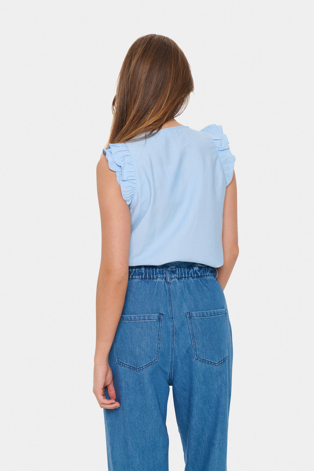 SAINT TROPEZ KlaudiaSZ Shirt Chambray Blue