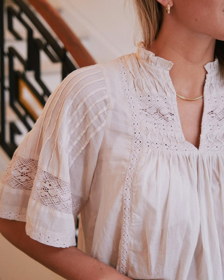 NEO NOIR Siama S Voile Blouse Ivory