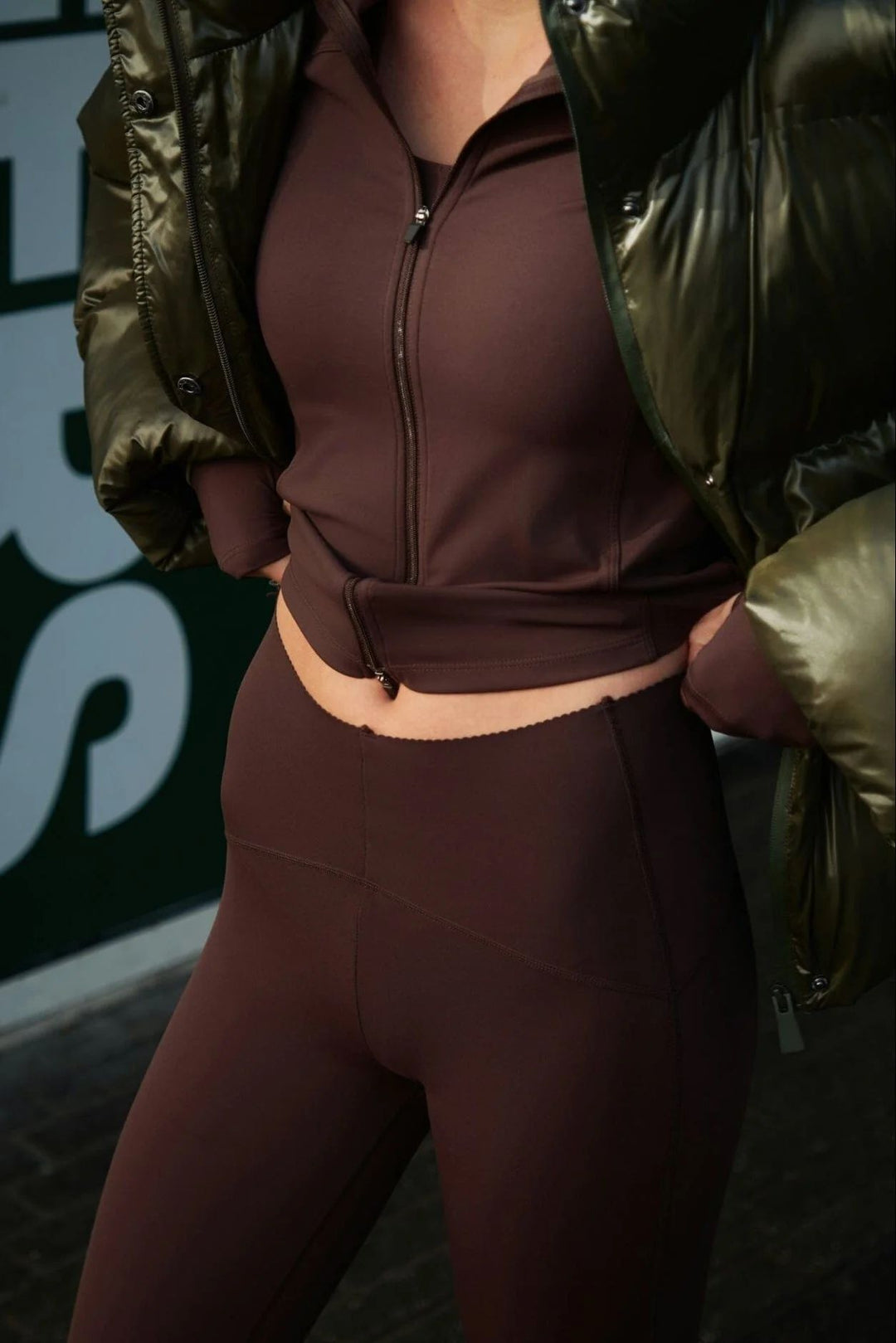 NEO NOIR Vesta Leggings Chocolate Brown