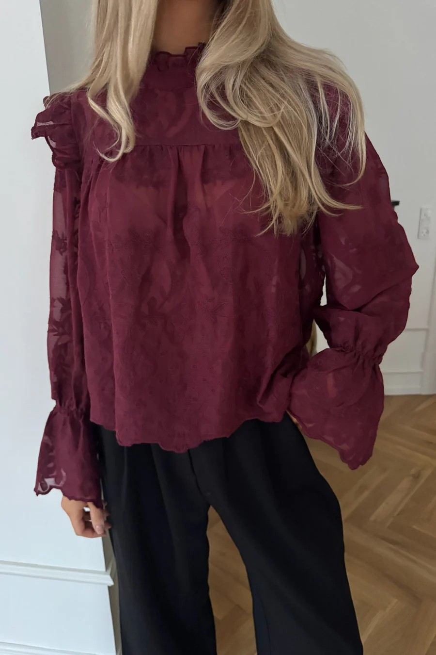 BYIC EllinorIC Lace Shirt Vintage Bordeaux