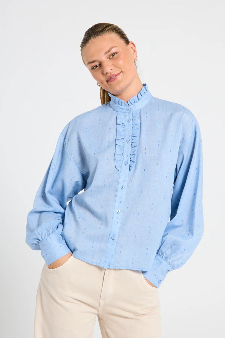FREEQUENT FQRaya-Shirt Wedgewood Melange