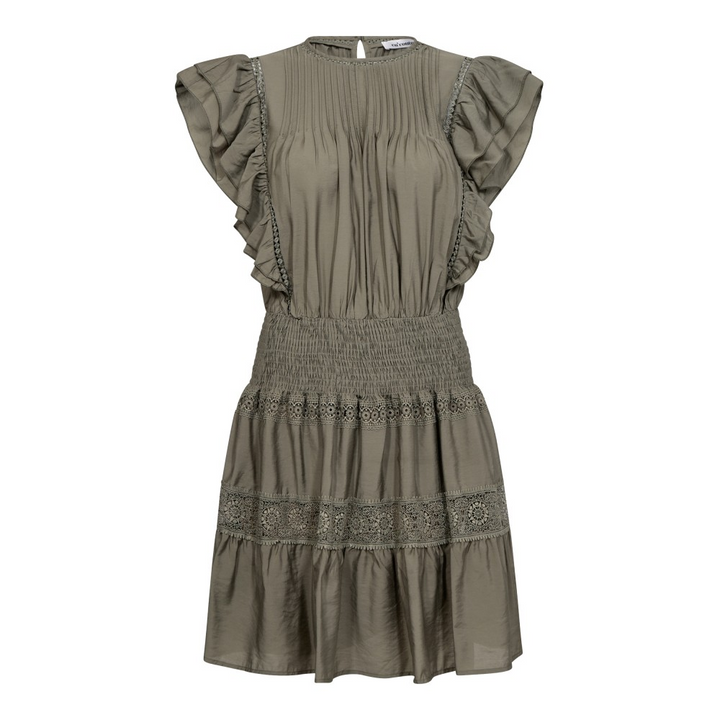 CO´COUTURE CallumCC Frill Pintuck Dress Army