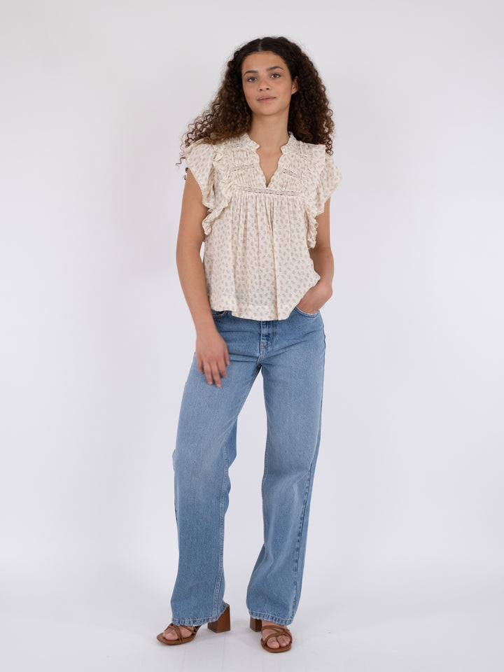 NEO NOIR Jayla Basic Blossom Top Creme