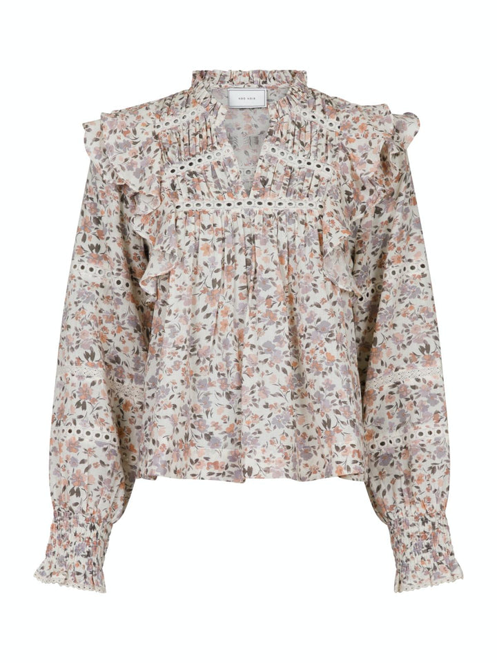 NEO NOIR Aurika Soft Flower Blouse Dusty Rose