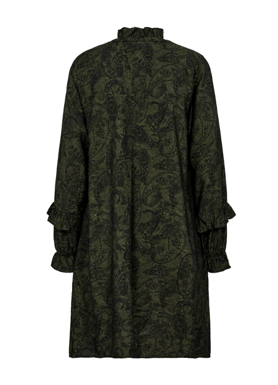 FREEQUENT FQMolin-Dress Kombu Green w. Black