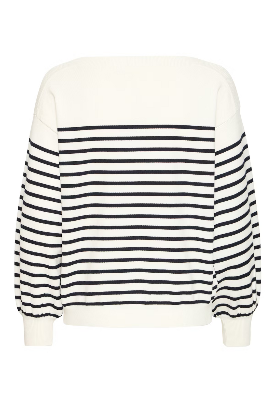 ICHI IHluls Boat Neck LS Solid+White Te Stripe
