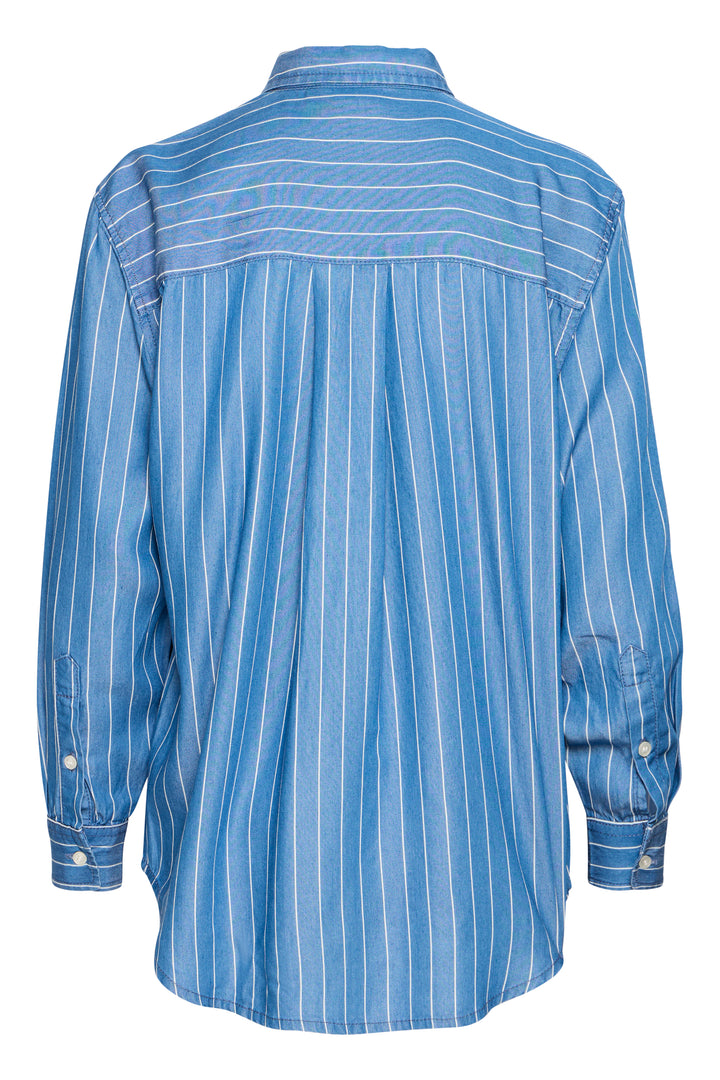 ICHI IHbeccos SH Blue Pinstripe
