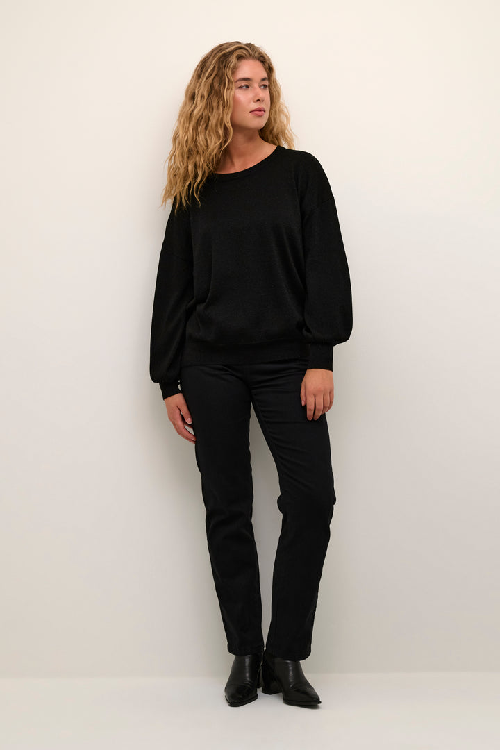 KAFFE KAregina O-neck Knit Black Deep