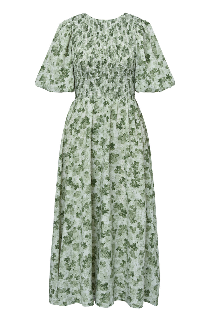 A-VIEW Tabita Dress Green/White