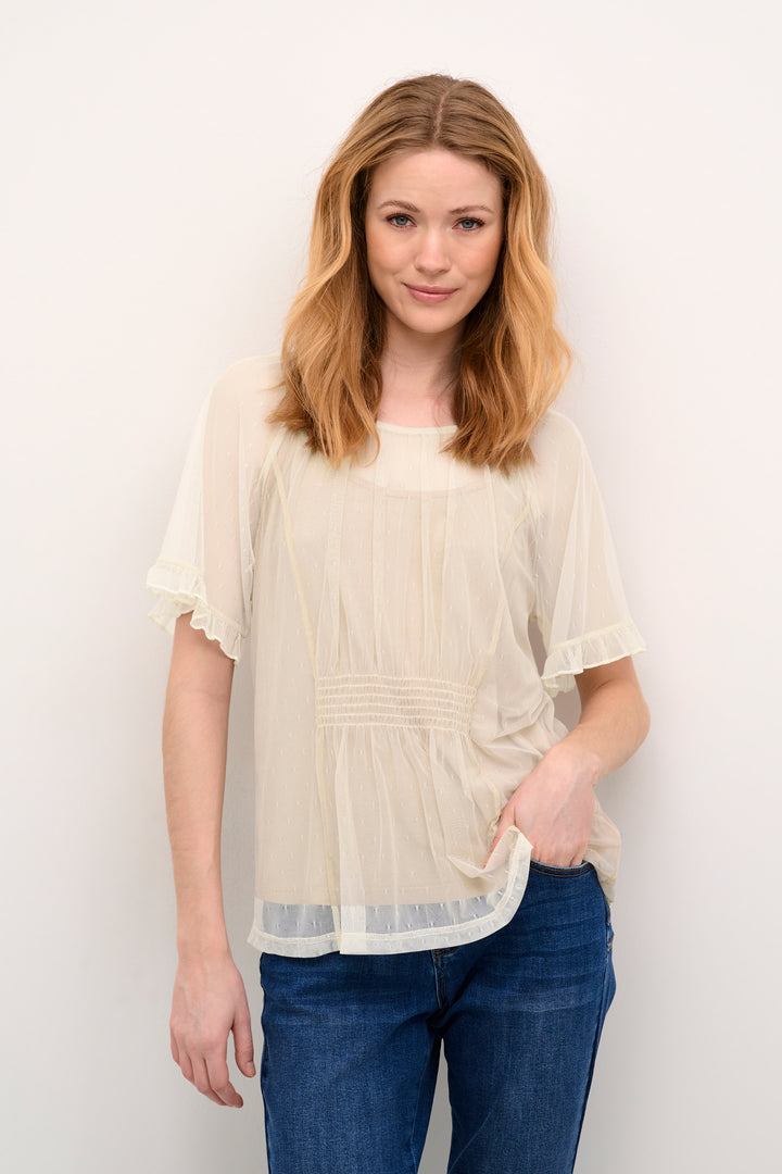 CREAM CRLarnis Blouse Ancient Scroll