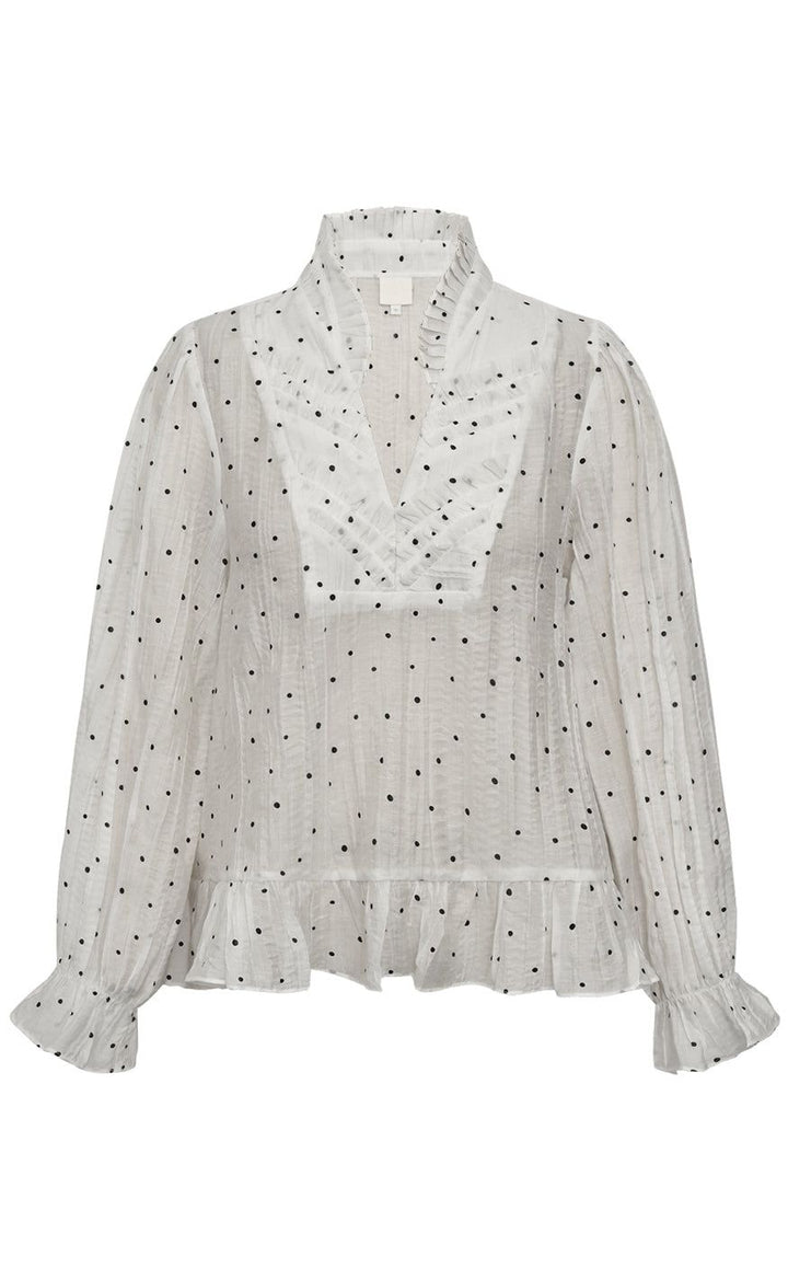 GOSSIA NazliGO Lullo Blouse Off-white Black Dots