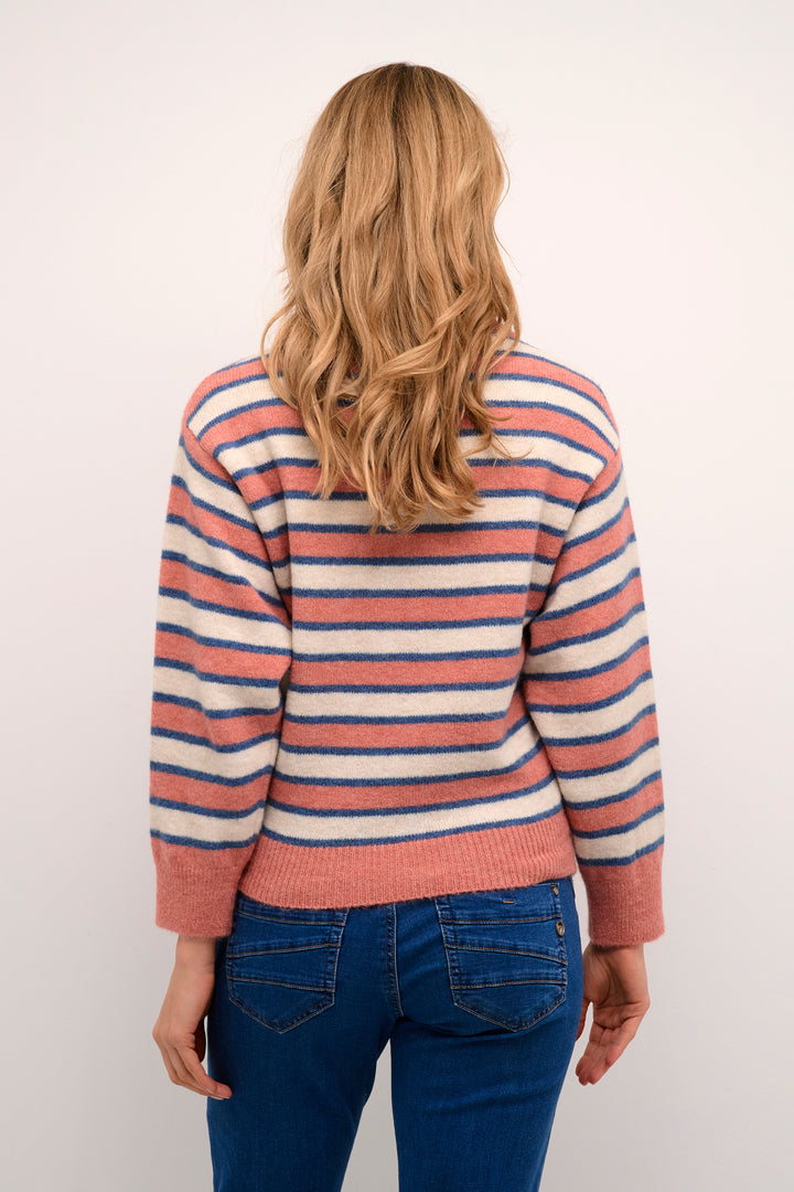 CREAM CRRayne Knit Pullover Peach Cream Stripe