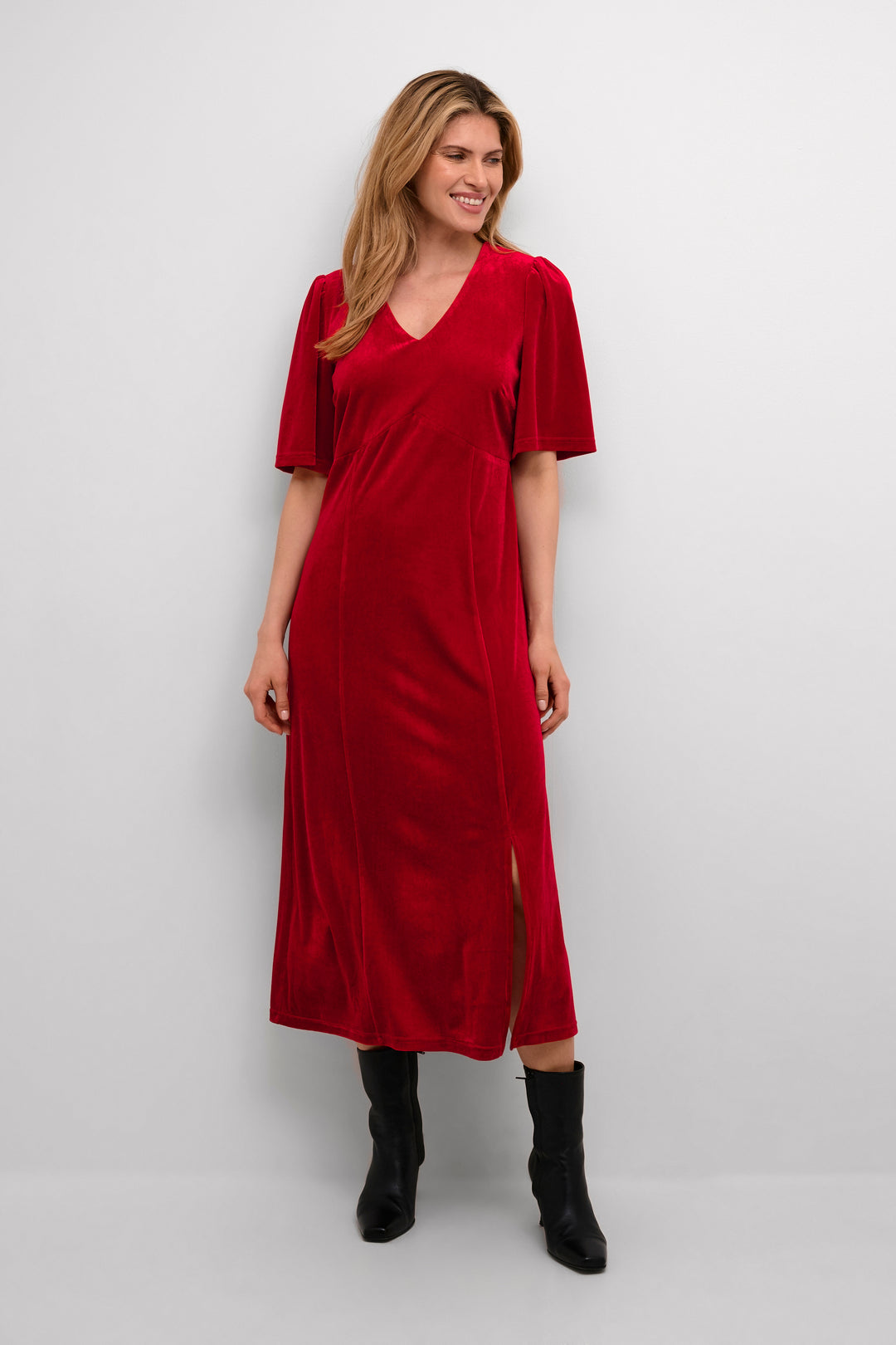 CREAM CRPativa Midi Dress - Kim Fit Jester Red