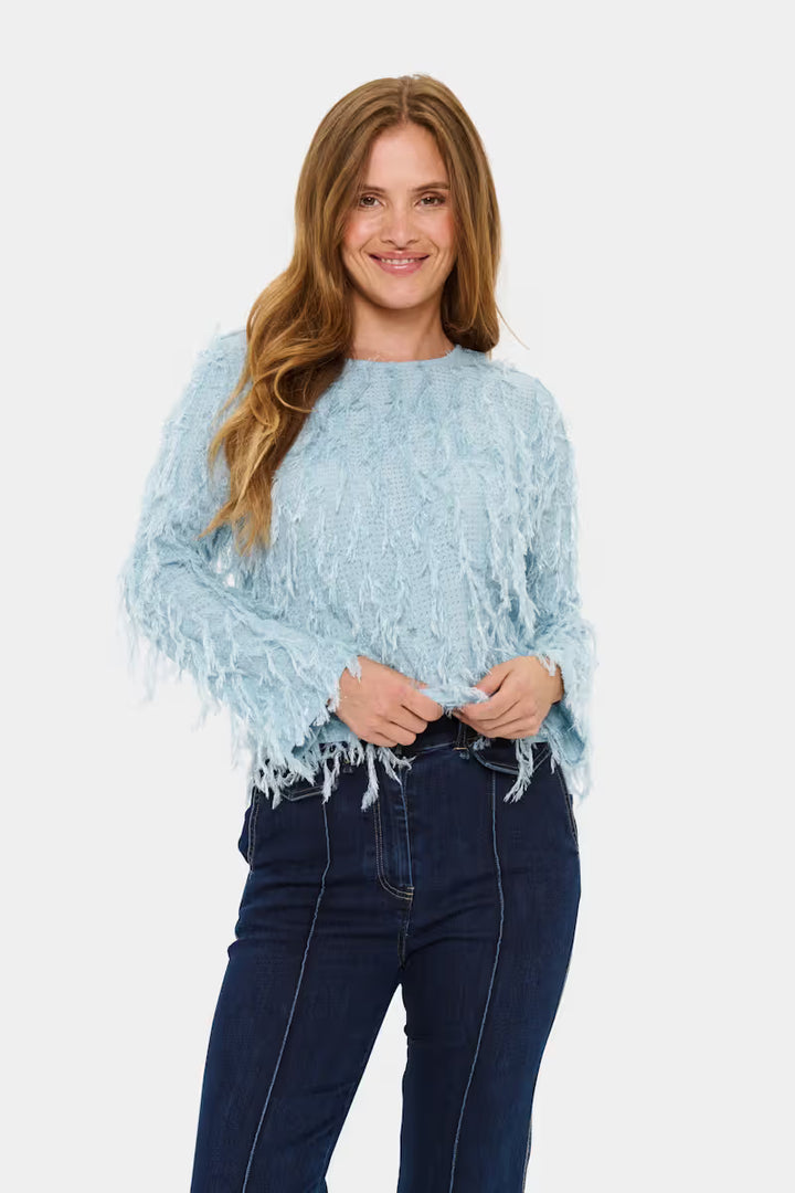 SAINT TROPEZ NinetteSZ Blouse Sterling Blue