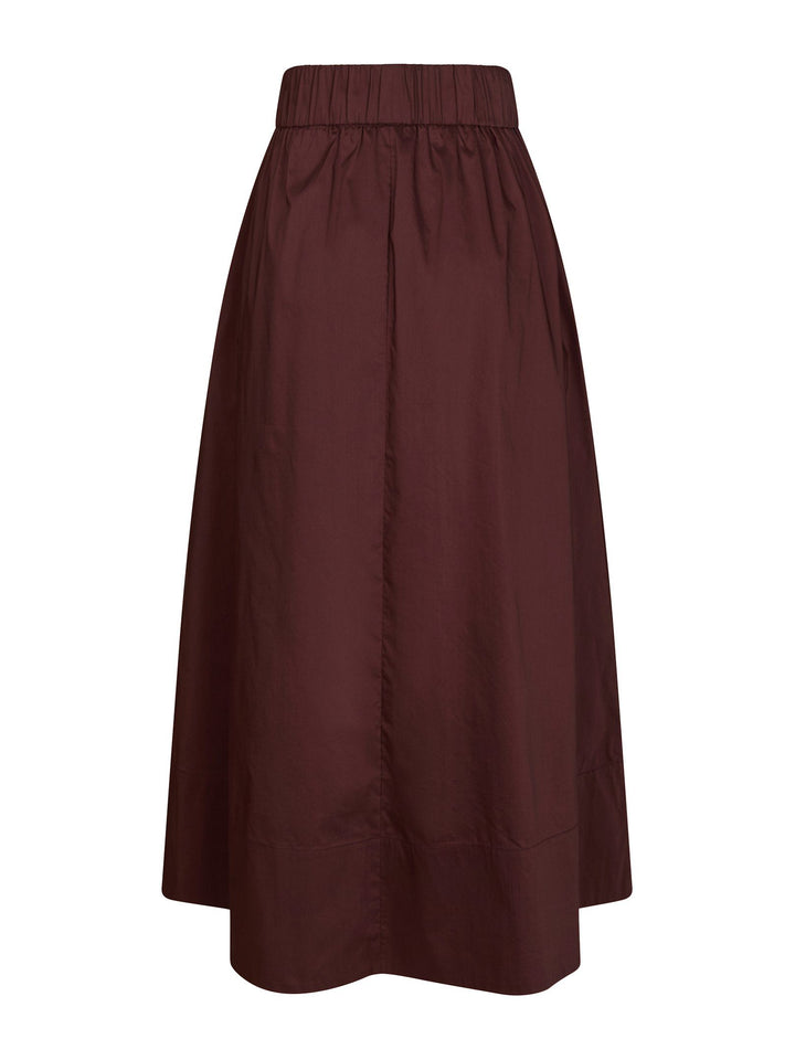 NEO NOIR Yara Poplin Skirt Burgundy