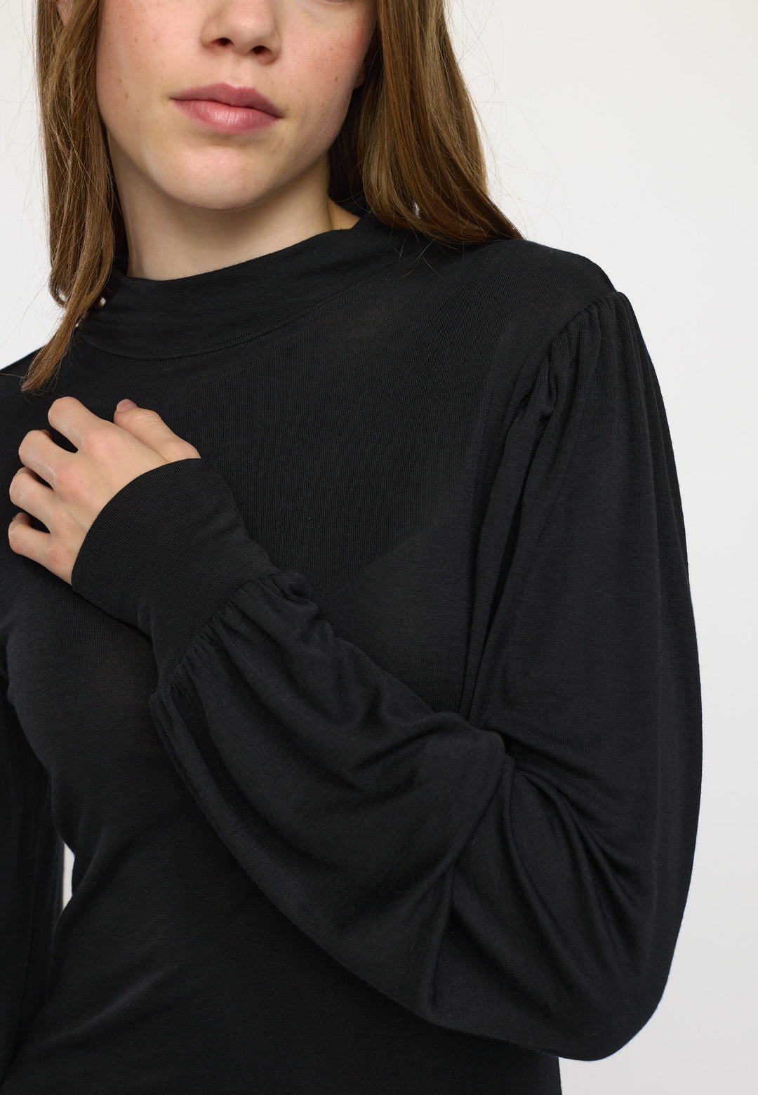 Soft Rebels SRoman T-Neck Top Black