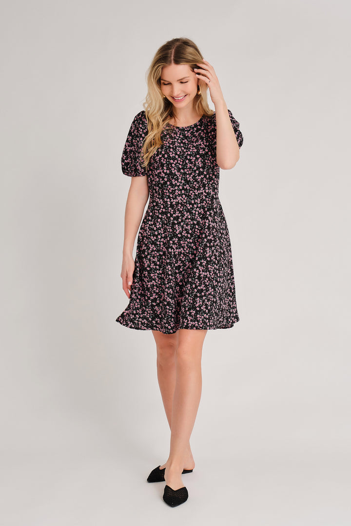 A-VIEW Gino Dress Black/Pink