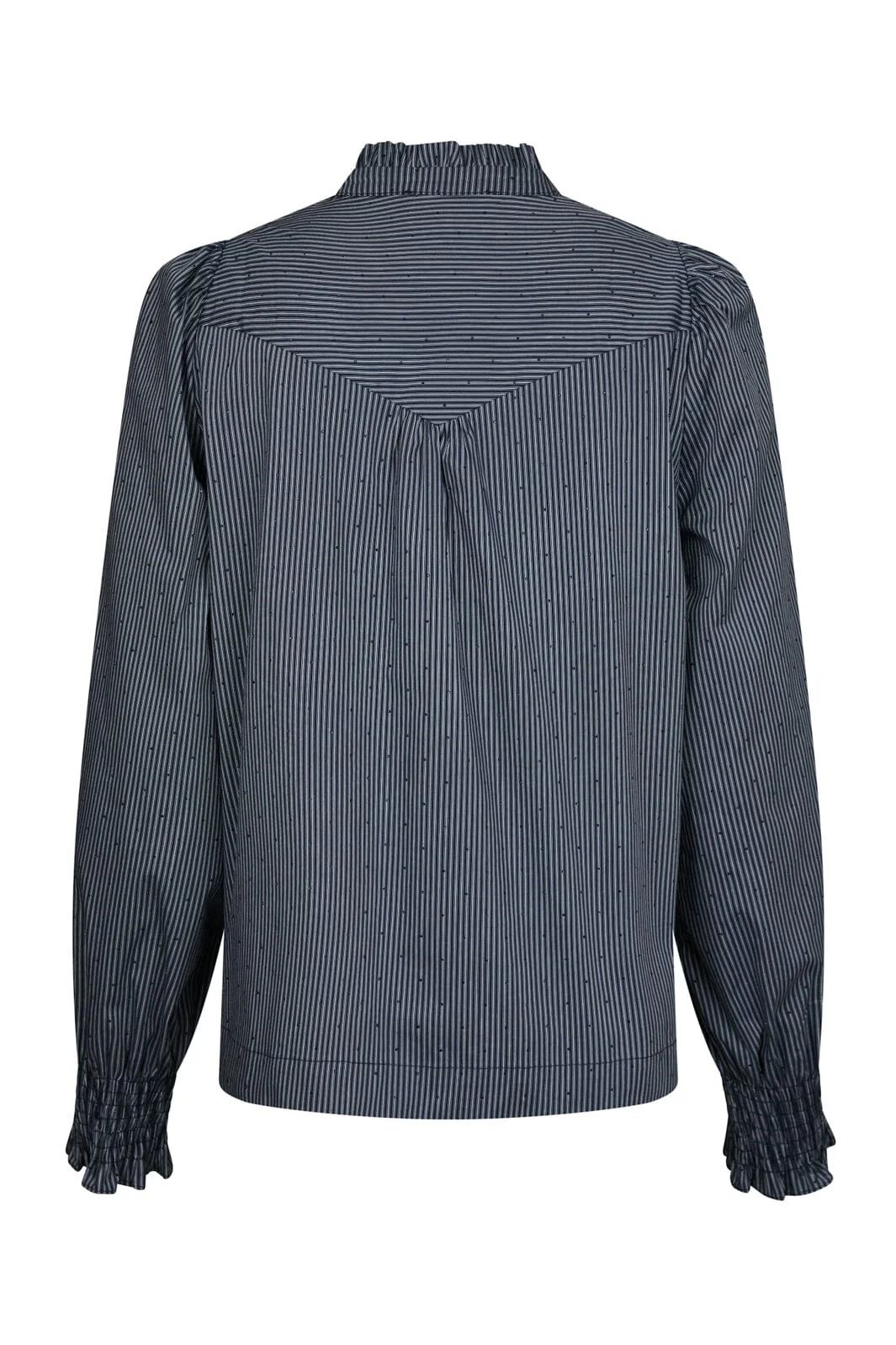 NEO NOIR Astrida Stripe Stone Blouse Navy