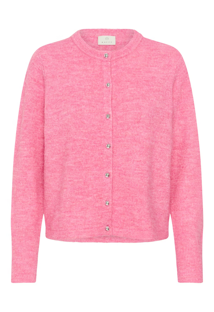 KAFFE KAniel Knit Cardigan Pink Power Melange