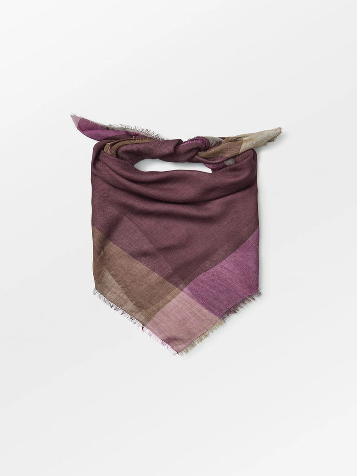 BECKSÖNDERGAARD Ekko Wica Big Scarf Fig Red